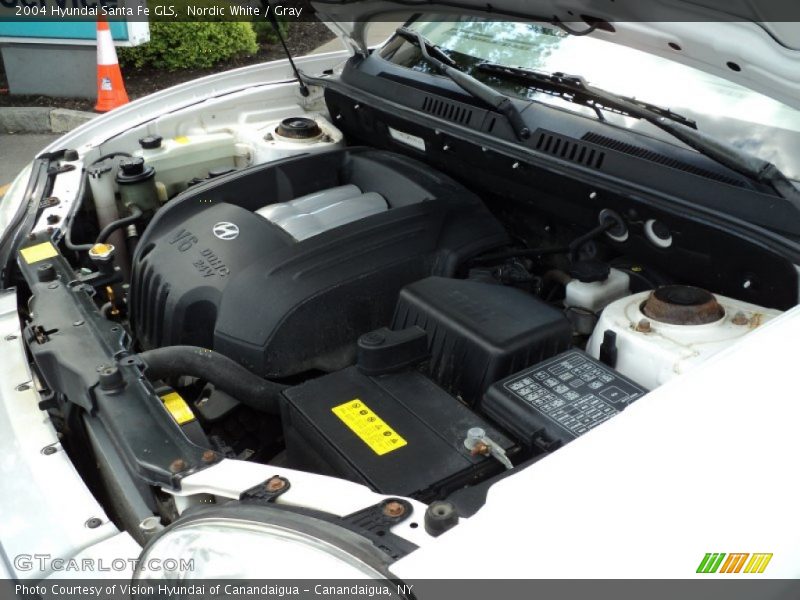 Nordic White / Gray 2004 Hyundai Santa Fe GLS