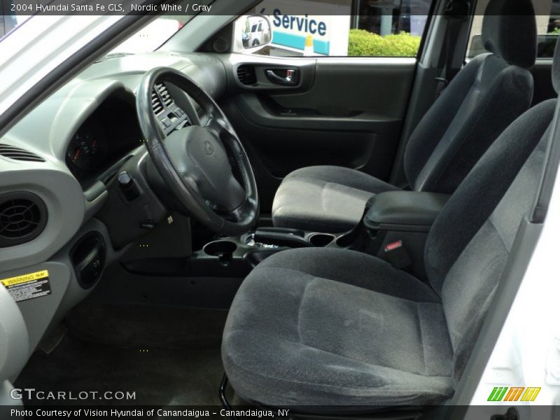 Nordic White / Gray 2004 Hyundai Santa Fe GLS