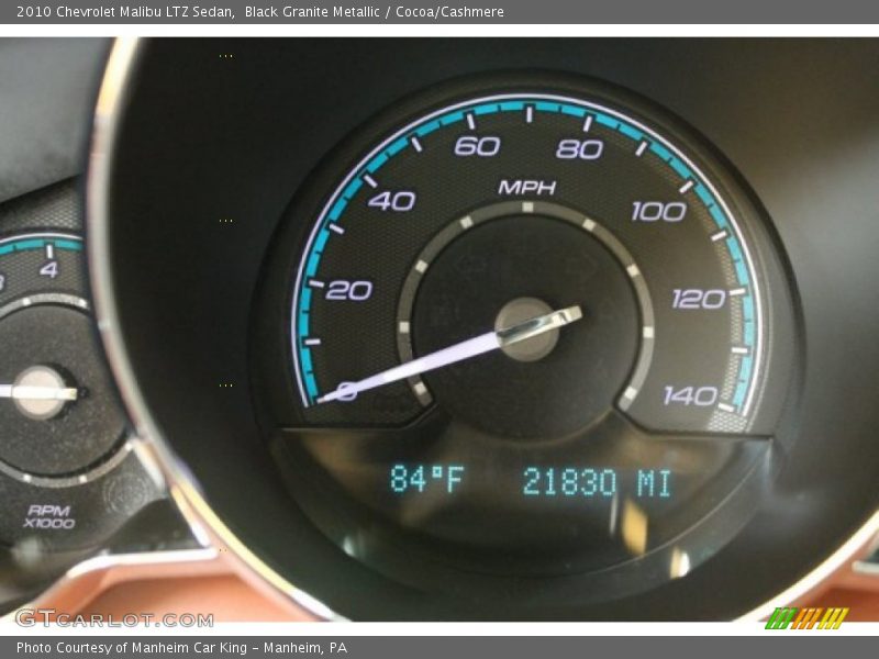 Black Granite Metallic / Cocoa/Cashmere 2010 Chevrolet Malibu LTZ Sedan