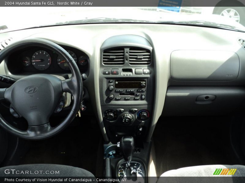 Nordic White / Gray 2004 Hyundai Santa Fe GLS