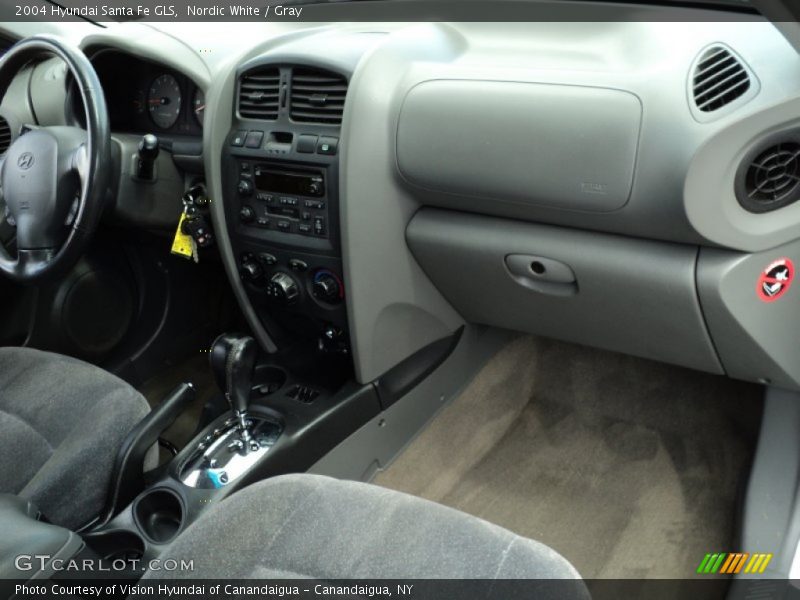 Nordic White / Gray 2004 Hyundai Santa Fe GLS