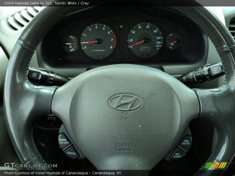 Nordic White / Gray 2004 Hyundai Santa Fe GLS