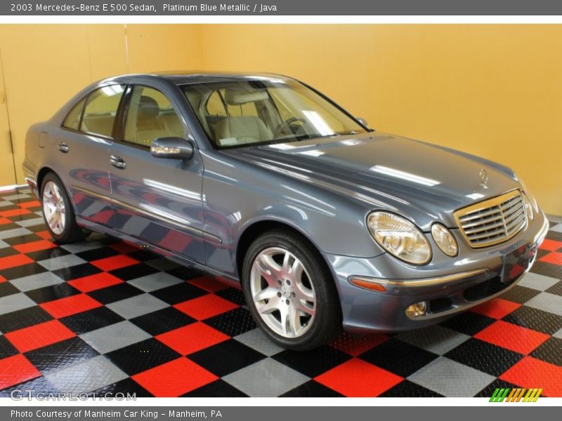 Platinum Blue Metallic / Java 2003 Mercedes-Benz E 500 Sedan