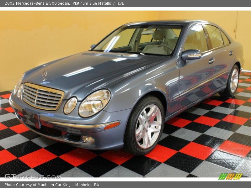 Platinum Blue Metallic / Java 2003 Mercedes-Benz E 500 Sedan