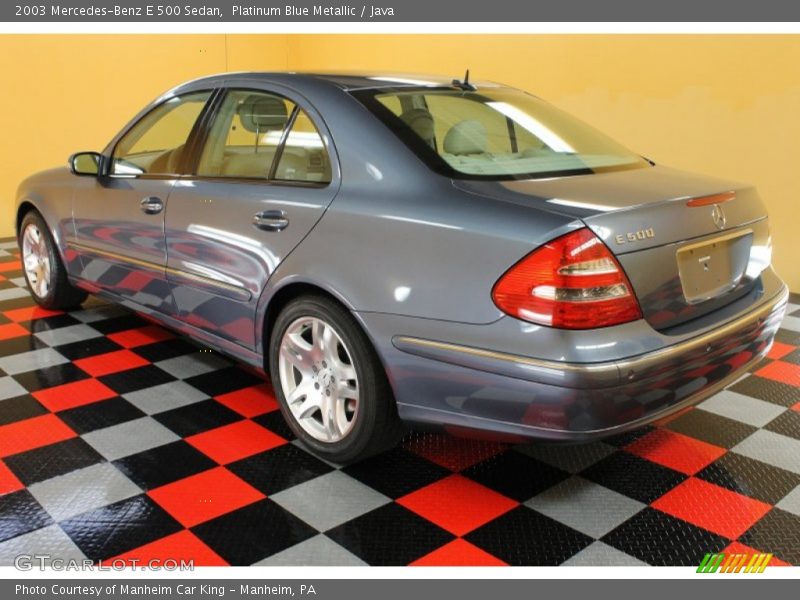 Platinum Blue Metallic / Java 2003 Mercedes-Benz E 500 Sedan
