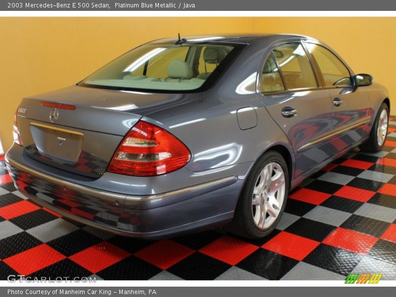 Platinum Blue Metallic / Java 2003 Mercedes-Benz E 500 Sedan