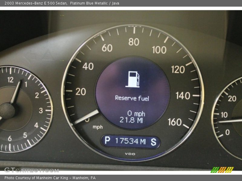Platinum Blue Metallic / Java 2003 Mercedes-Benz E 500 Sedan