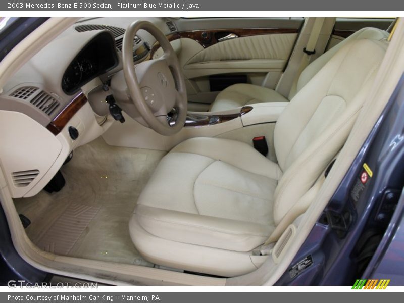 Platinum Blue Metallic / Java 2003 Mercedes-Benz E 500 Sedan