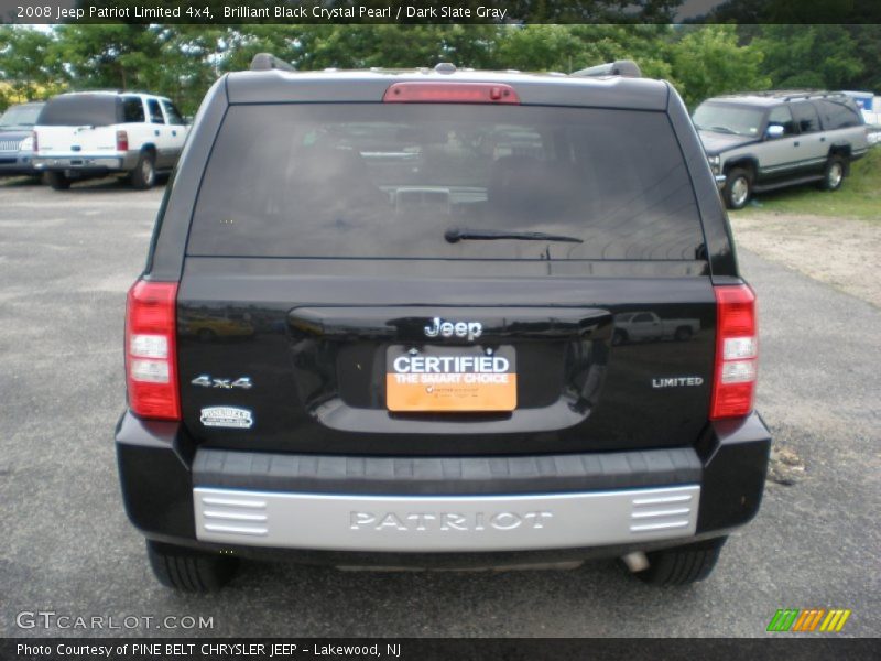 Brilliant Black Crystal Pearl / Dark Slate Gray 2008 Jeep Patriot Limited 4x4