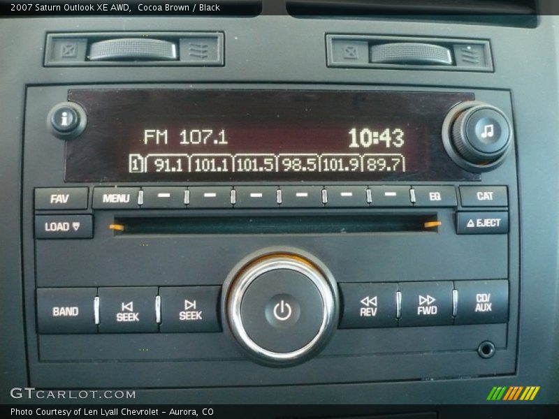 Controls of 2007 Outlook XE AWD