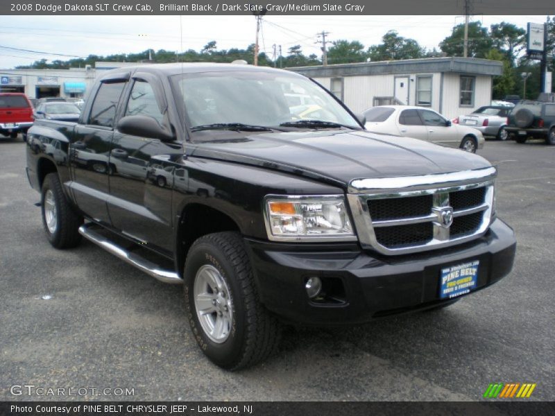 Brilliant Black / Dark Slate Gray/Medium Slate Gray 2008 Dodge Dakota SLT Crew Cab