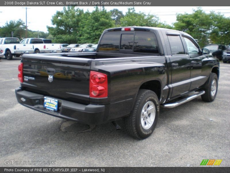 Brilliant Black / Dark Slate Gray/Medium Slate Gray 2008 Dodge Dakota SLT Crew Cab