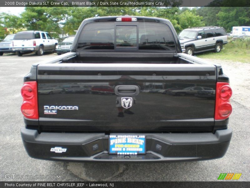 Brilliant Black / Dark Slate Gray/Medium Slate Gray 2008 Dodge Dakota SLT Crew Cab