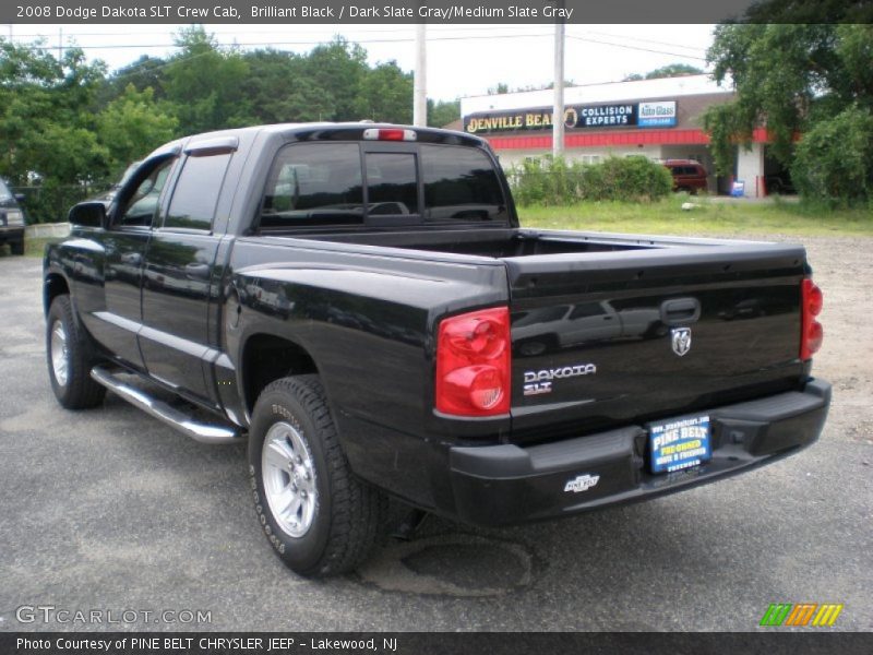 Brilliant Black / Dark Slate Gray/Medium Slate Gray 2008 Dodge Dakota SLT Crew Cab