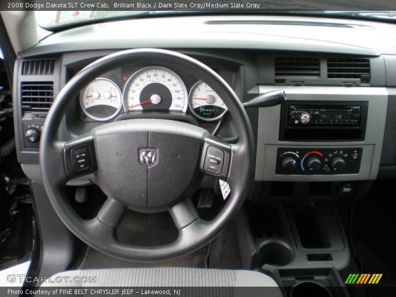 Brilliant Black / Dark Slate Gray/Medium Slate Gray 2008 Dodge Dakota SLT Crew Cab