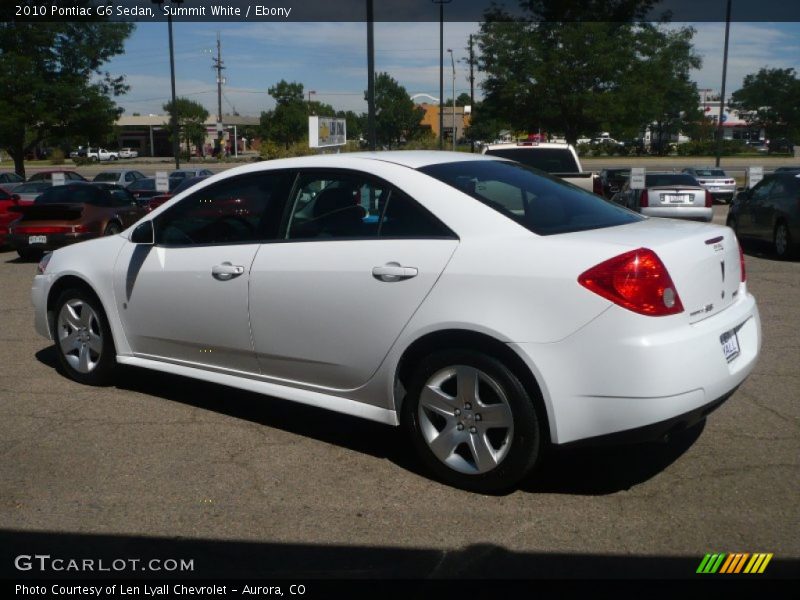 Summit White / Ebony 2010 Pontiac G6 Sedan