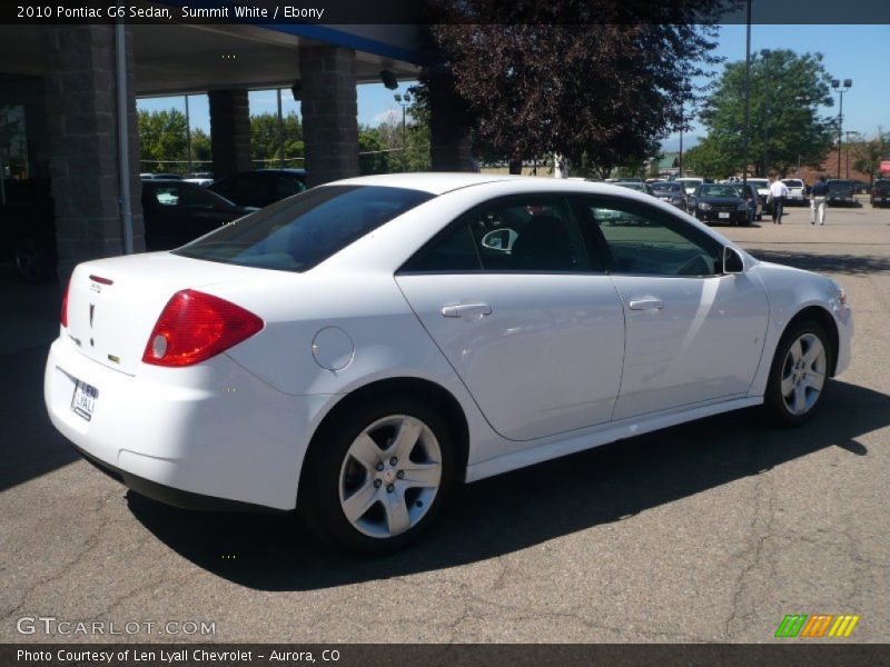 Summit White / Ebony 2010 Pontiac G6 Sedan