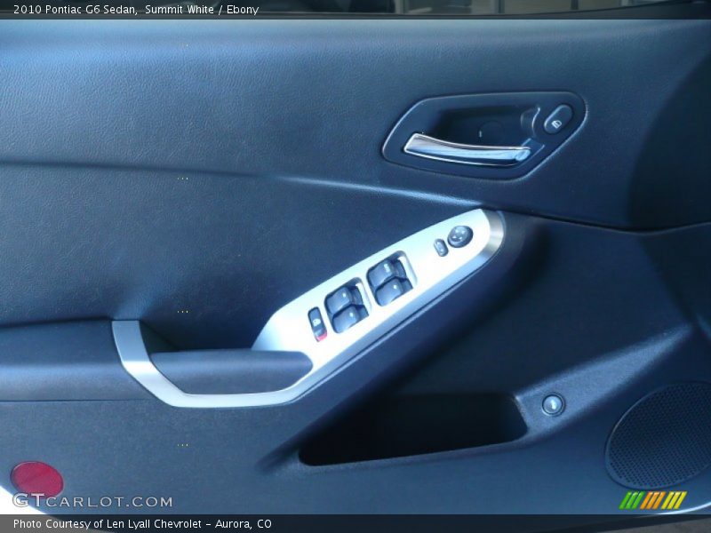 Summit White / Ebony 2010 Pontiac G6 Sedan