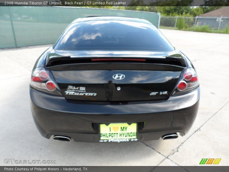 Black Pearl / GT Limited Red Leather 2008 Hyundai Tiburon GT Limited