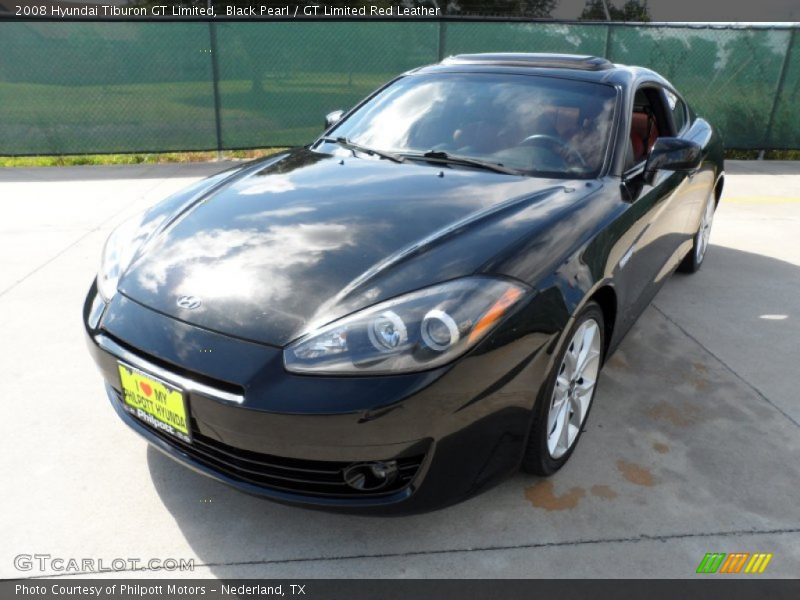 Black Pearl / GT Limited Red Leather 2008 Hyundai Tiburon GT Limited