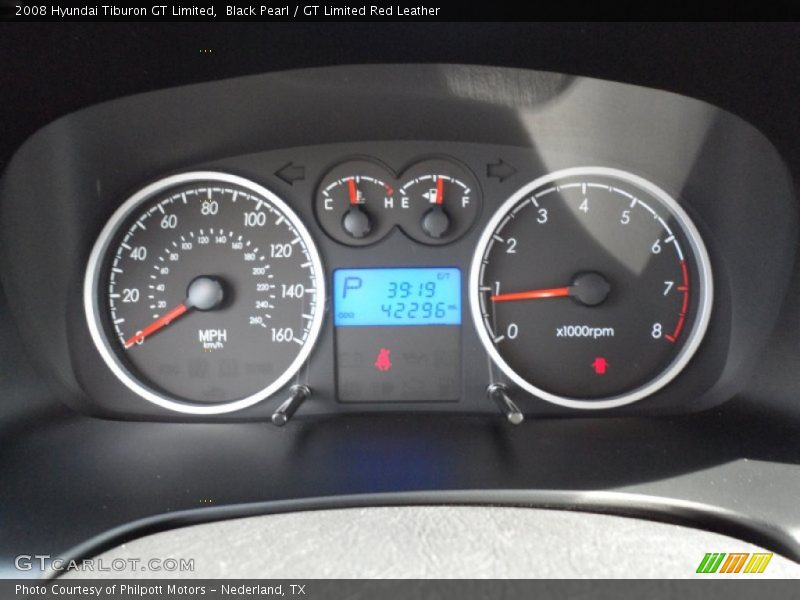 Black Pearl / GT Limited Red Leather 2008 Hyundai Tiburon GT Limited