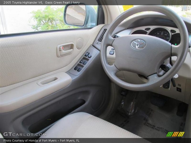 Oasis Green Pearl / Ivory 2005 Toyota Highlander V6
