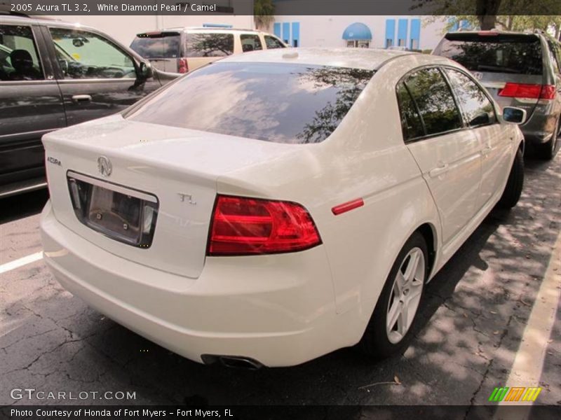 White Diamond Pearl / Camel 2005 Acura TL 3.2