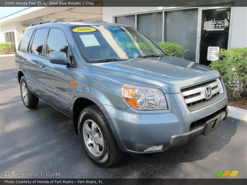 Steel Blue Metallic / Gray 2006 Honda Pilot EX-L