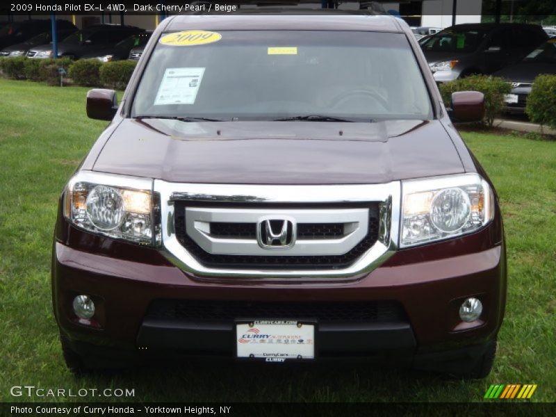 Dark Cherry Pearl / Beige 2009 Honda Pilot EX-L 4WD