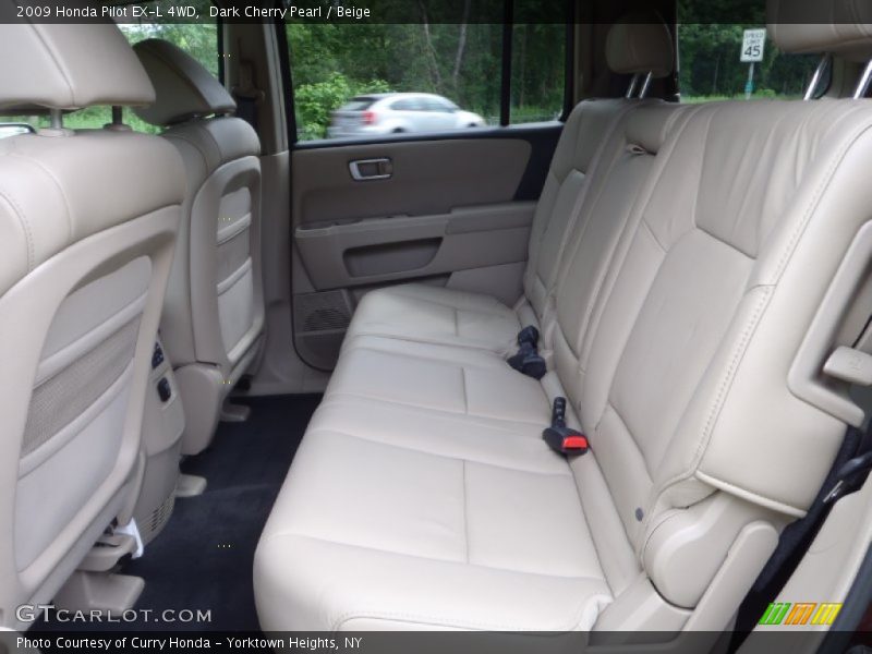 Dark Cherry Pearl / Beige 2009 Honda Pilot EX-L 4WD