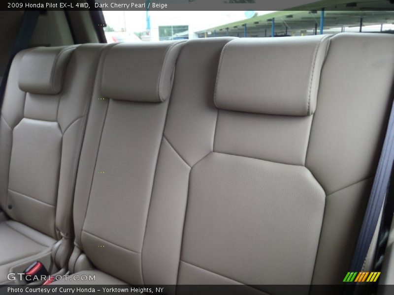 Dark Cherry Pearl / Beige 2009 Honda Pilot EX-L 4WD