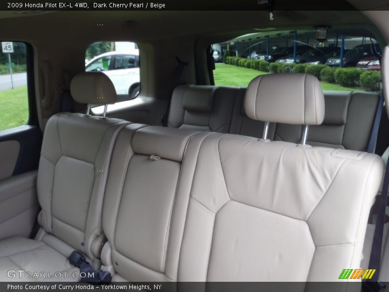 Dark Cherry Pearl / Beige 2009 Honda Pilot EX-L 4WD