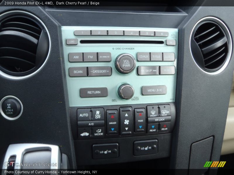 Dark Cherry Pearl / Beige 2009 Honda Pilot EX-L 4WD