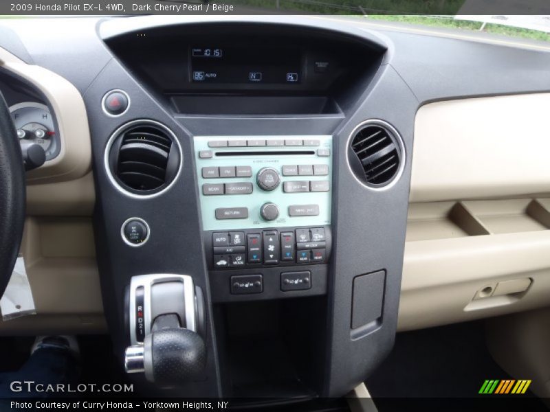 Dark Cherry Pearl / Beige 2009 Honda Pilot EX-L 4WD
