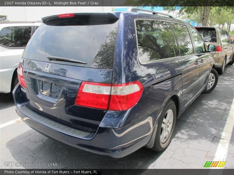Midnight Blue Pearl / Gray 2007 Honda Odyssey EX-L