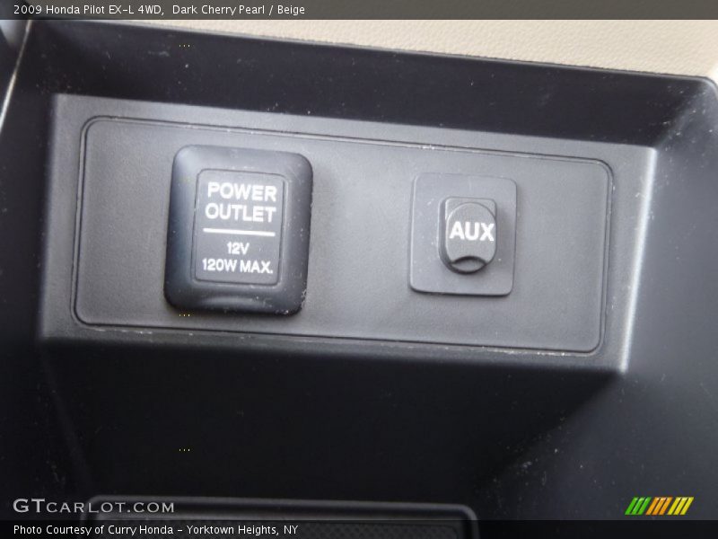 Dark Cherry Pearl / Beige 2009 Honda Pilot EX-L 4WD