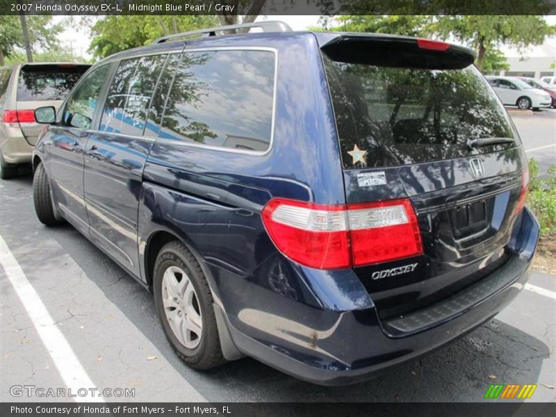 Midnight Blue Pearl / Gray 2007 Honda Odyssey EX-L