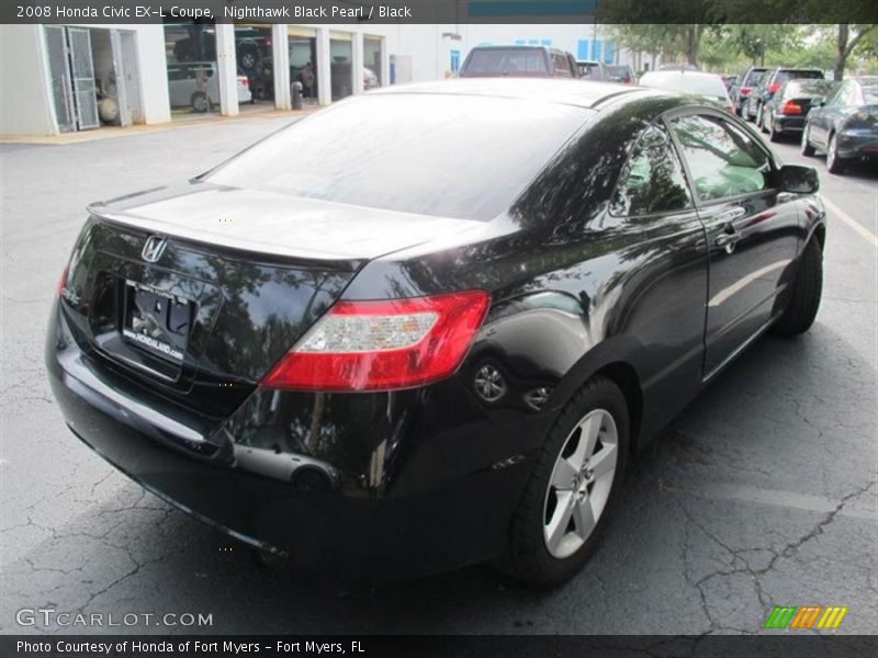 Nighthawk Black Pearl / Black 2008 Honda Civic EX-L Coupe