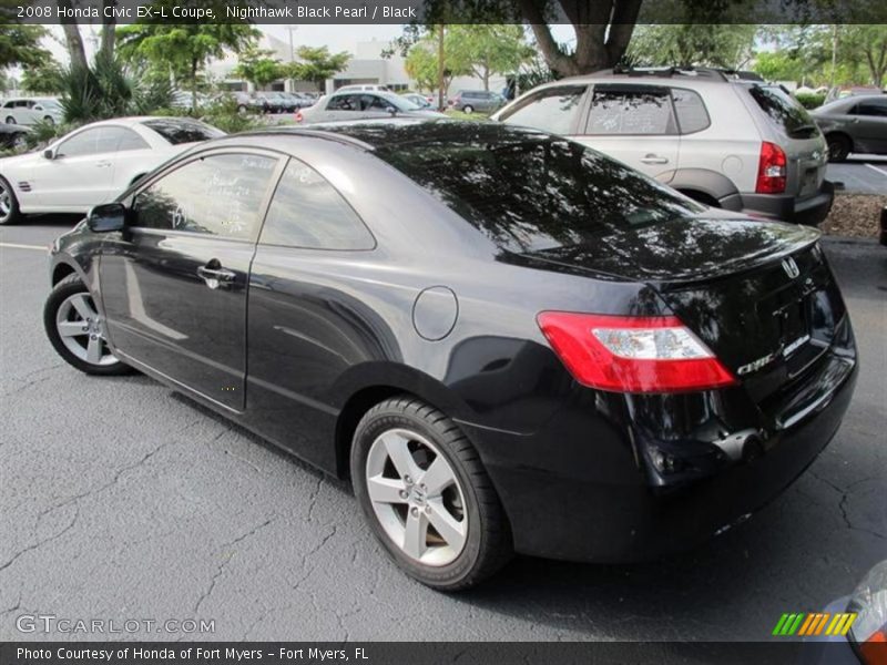 Nighthawk Black Pearl / Black 2008 Honda Civic EX-L Coupe
