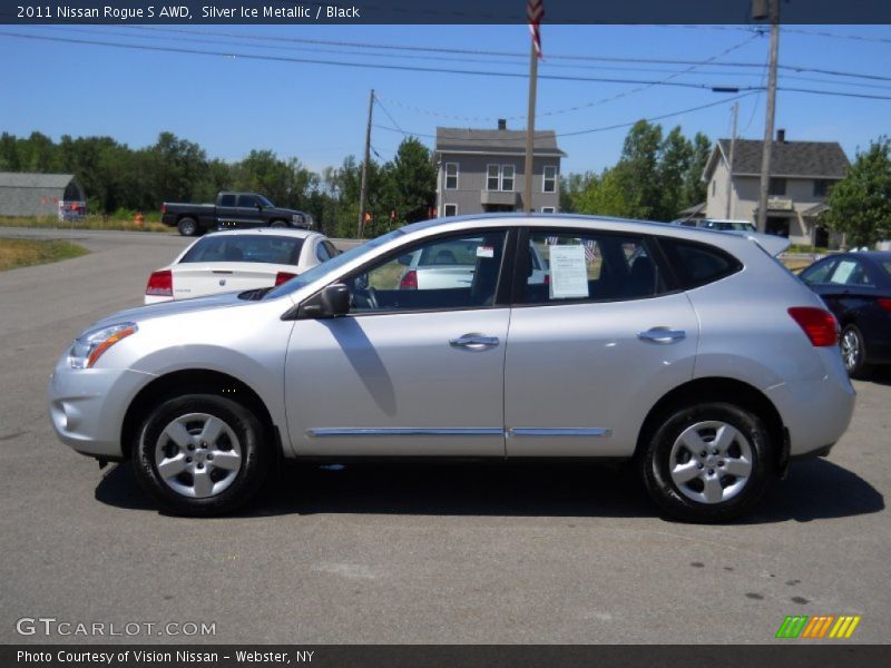 Silver Ice Metallic / Black 2011 Nissan Rogue S AWD