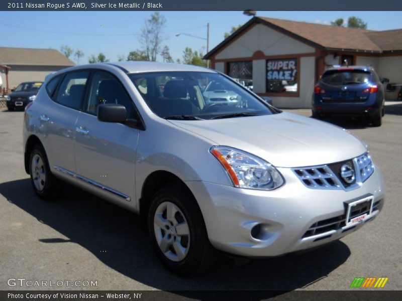 Silver Ice Metallic / Black 2011 Nissan Rogue S AWD