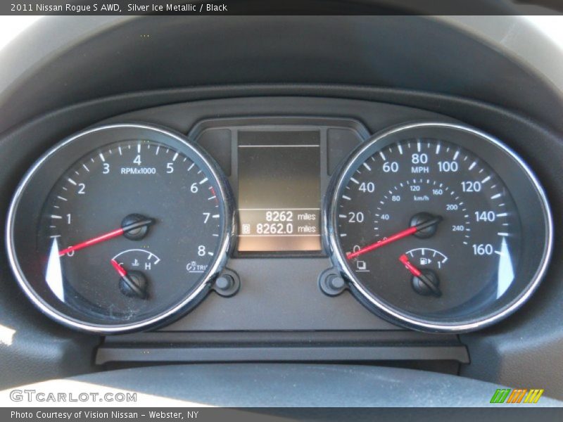 Silver Ice Metallic / Black 2011 Nissan Rogue S AWD