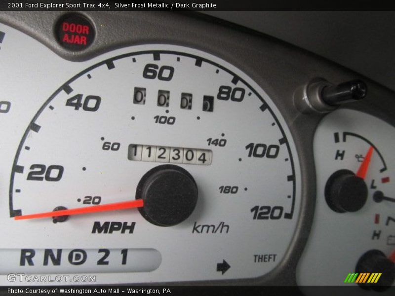 Silver Frost Metallic / Dark Graphite 2001 Ford Explorer Sport Trac 4x4