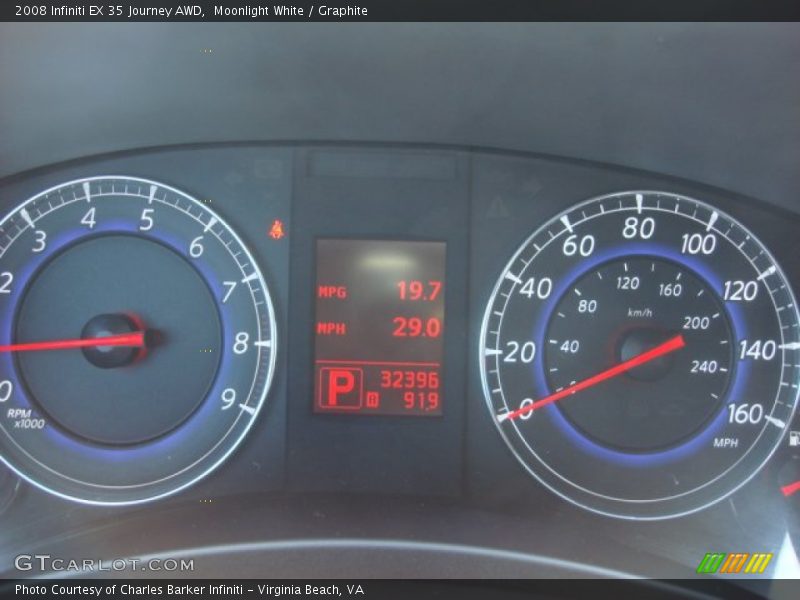 Moonlight White / Graphite 2008 Infiniti EX 35 Journey AWD
