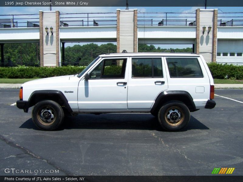Stone White / Grey 1995 Jeep Cherokee Sport