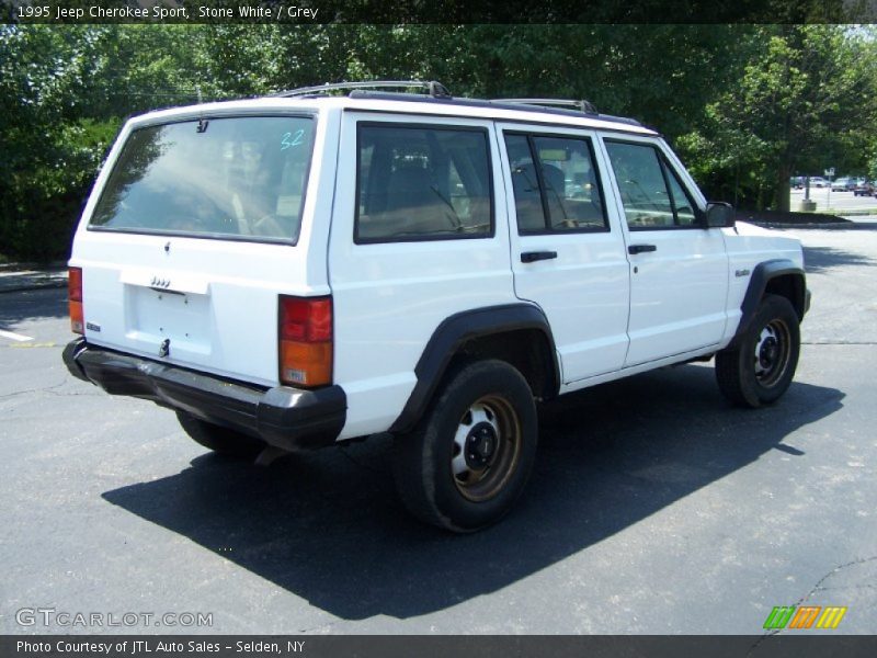 Stone White / Grey 1995 Jeep Cherokee Sport