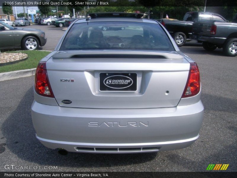 Silver Nickel / Black 2006 Saturn ION Red Line Quad Coupe