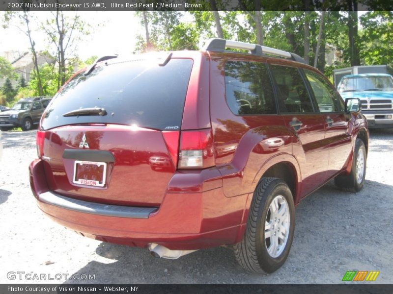 Ultra Red Pearl / Medium Brown 2007 Mitsubishi Endeavor LS AWD