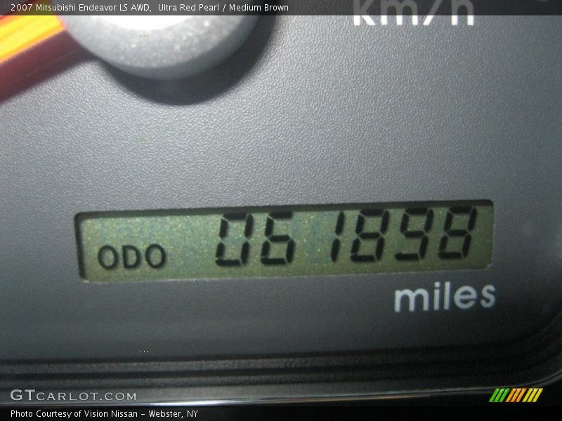 Ultra Red Pearl / Medium Brown 2007 Mitsubishi Endeavor LS AWD