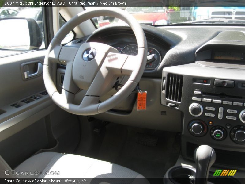 Ultra Red Pearl / Medium Brown 2007 Mitsubishi Endeavor LS AWD